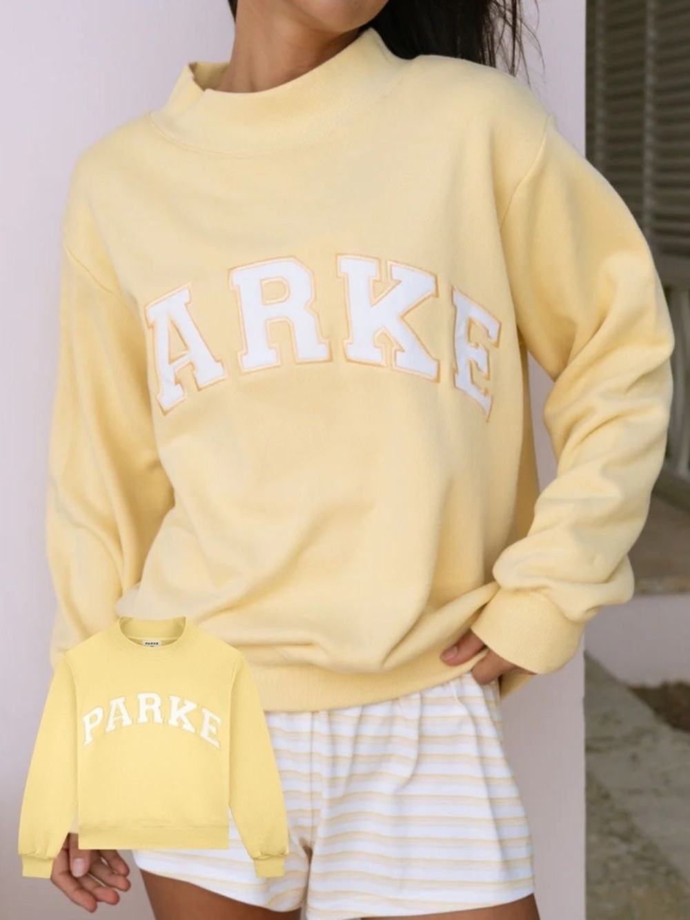 PARKE Sz XXL PEEL YELLOW SUMMERLAND VARSITY HERITAGE MOCKNECK PRESALE